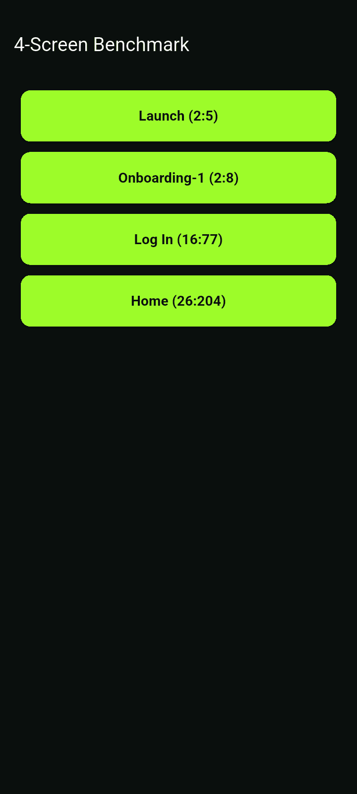 Generated Flutter screen for Launch screen